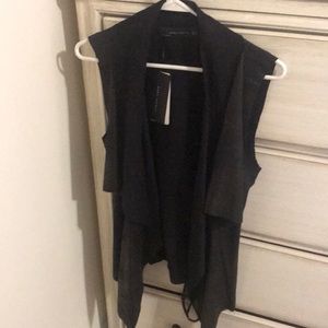 Zara black suede vest - NWT